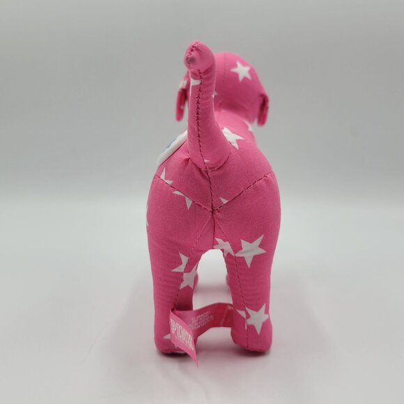 Victorias Secret Pink and Gold Dog Plush Toy Set Of 2 Pink Star & Gold Logo - Picture 7 of 16